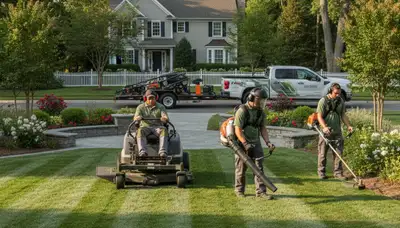 Louisville, KY tree service team providing professional lawn care for healthy, green turf