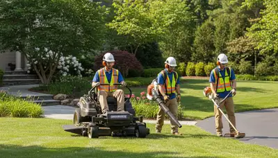 Louisville, KY tree service crew maintaining healthy residential yards