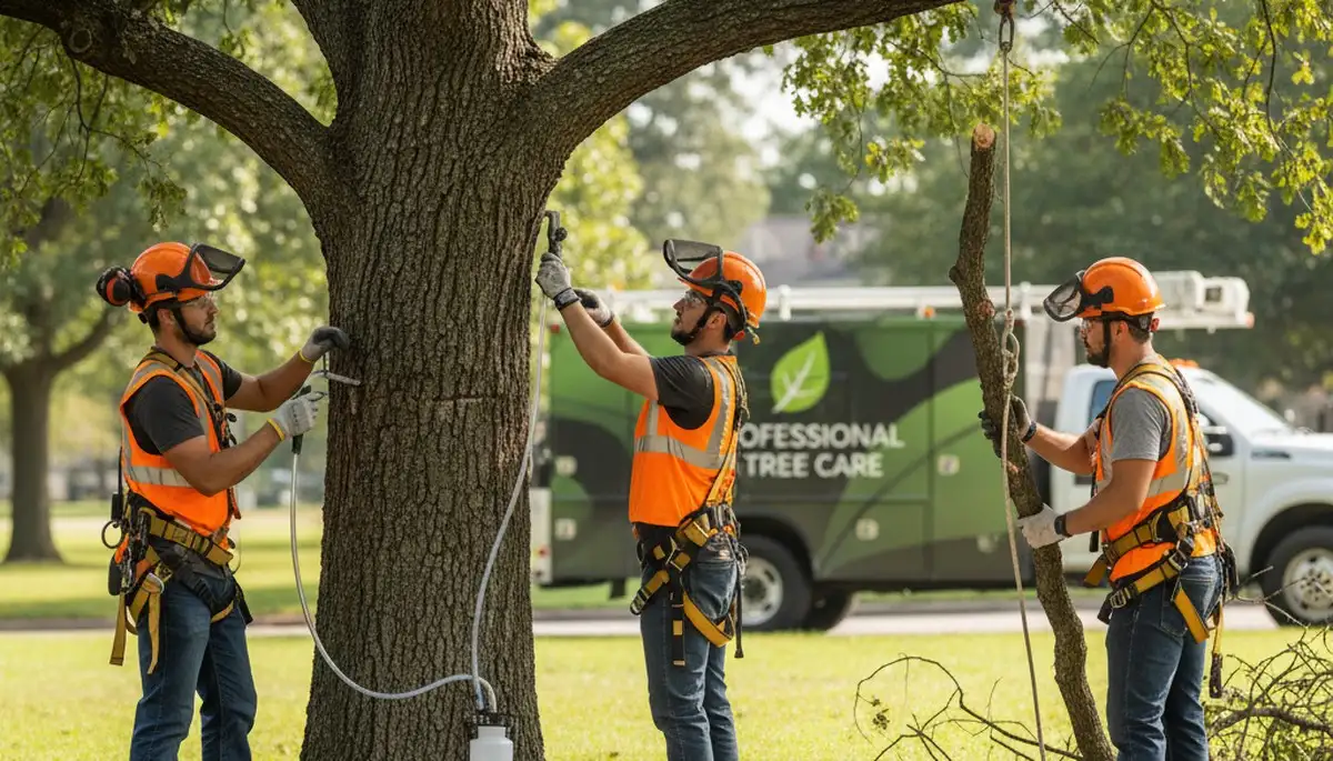 Louisville, KY arborist diagnosing tree disease for professional treatment and care