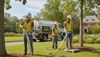 Louisville, KY arborist applying tree fertilizing service for healthier trees
