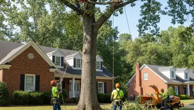 Louisville, KY tree service crew providing professional tree removal and trimming for local properties