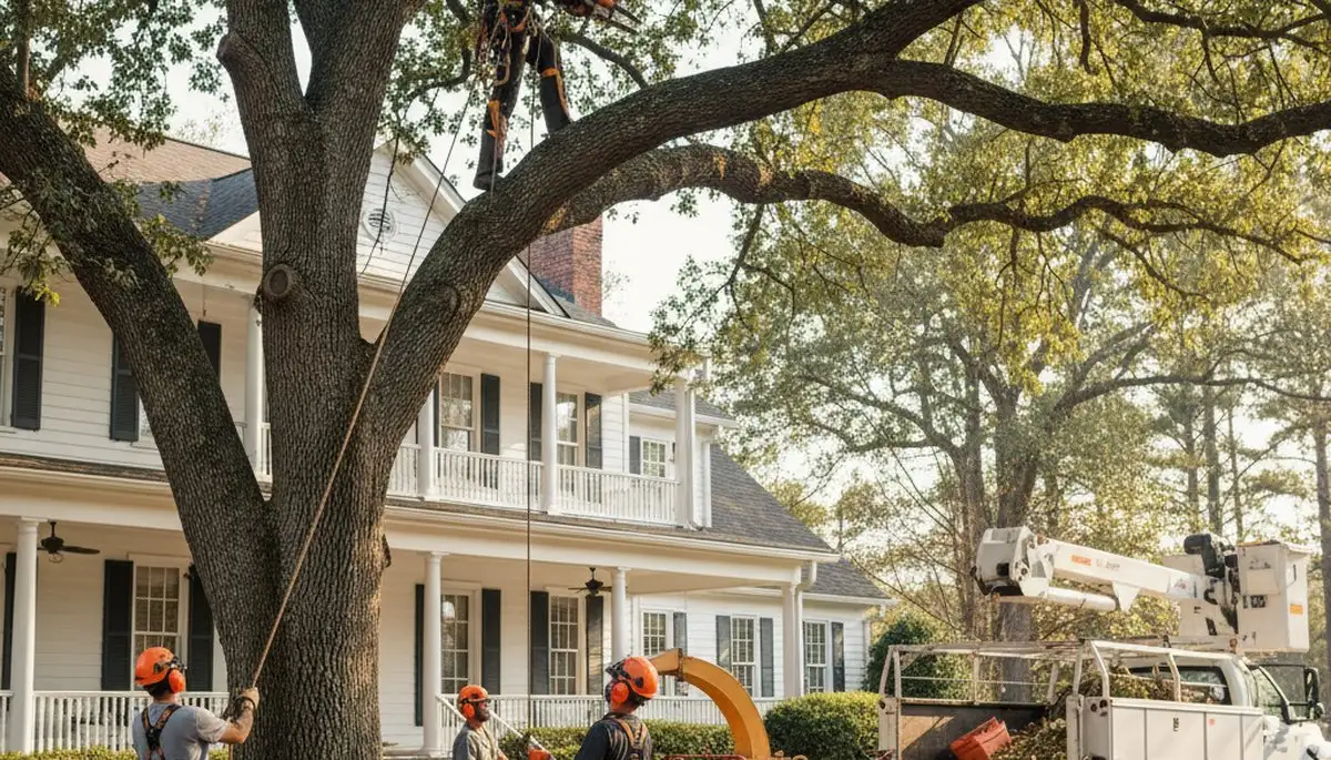 Louisville, KY tree service crew trimming and removing trees for safe, professional property care