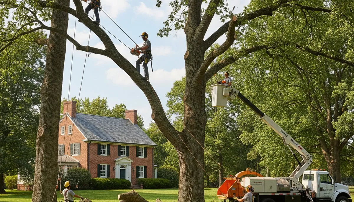 Tree service crew in Louisville, KY providing professional tree trimming and removal services
