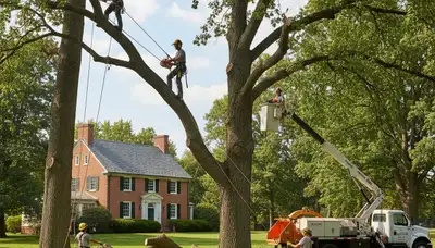 Tree service crew in Louisville, KY providing professional tree trimming and removal services