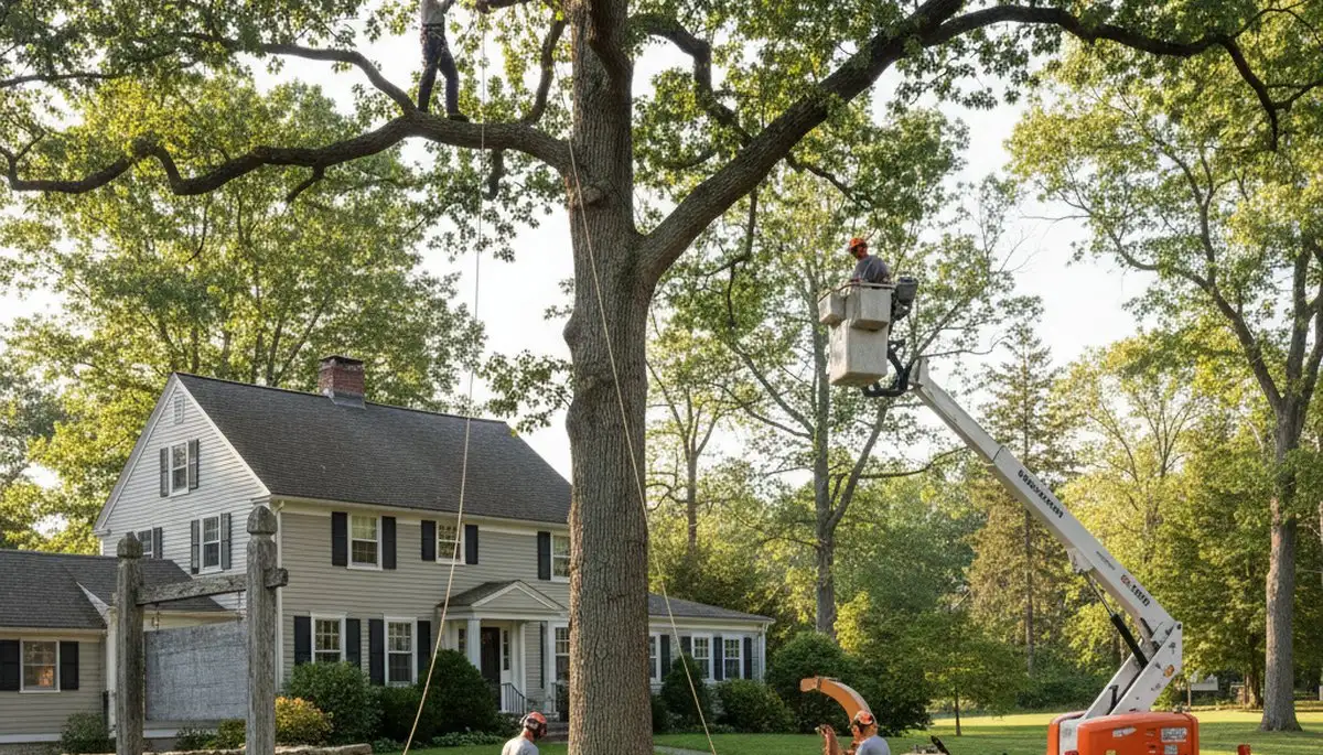 Louisville, KY tree service crew provides professional tree trimming and removal for local properties