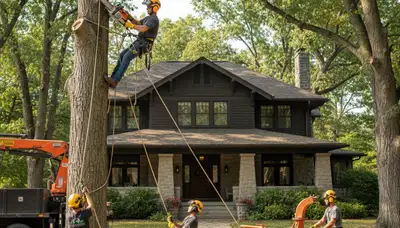 Tree service crew in Louisville, KY providing professional tree trimming and removal services