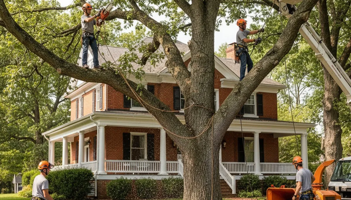Tree service crew in Louisville, KY providing professional tree care and removal services