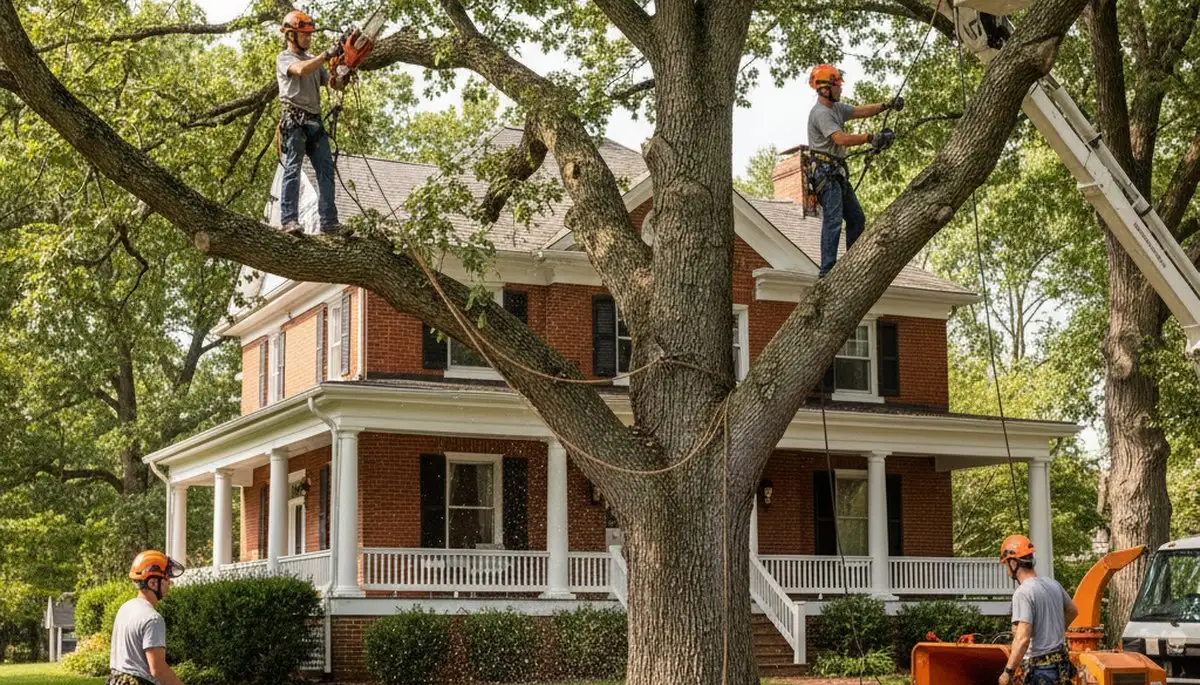 Tree service crew in Louisville, KY providing professional tree care and removal services