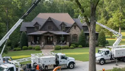 Tree service crew in Louisville, KY providing professional tree trimming and removal services