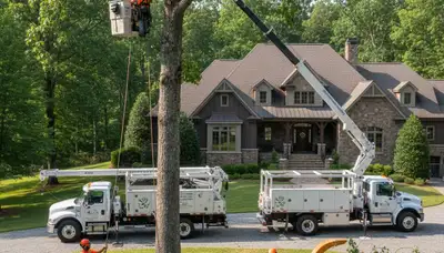 Louisville, KY tree service crew handling professional tree removal and trimming