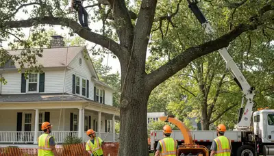 Tree service crew in Louisville, KY providing professional tree trimming and removal services