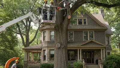 Louisville, KY tree service team providing professional tree removal and trimming for local properties