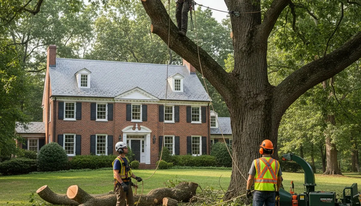 Tree service crew in Louisville, KY providing professional tree trimming and removal services