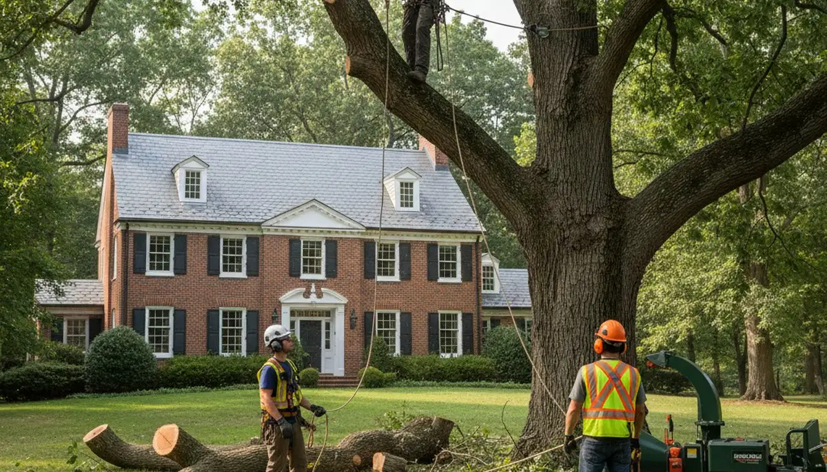 Tree service crew in Louisville, KY providing professional tree trimming and removal services