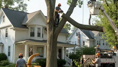 Tree service crew in Louisville, KY providing professional tree care and removal services