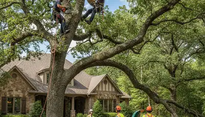Louisville, KY tree service crew providing professional tree trimming and removal for local properties