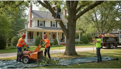 Louisville, KY tree service crew providing professional tree care and removal for local properties