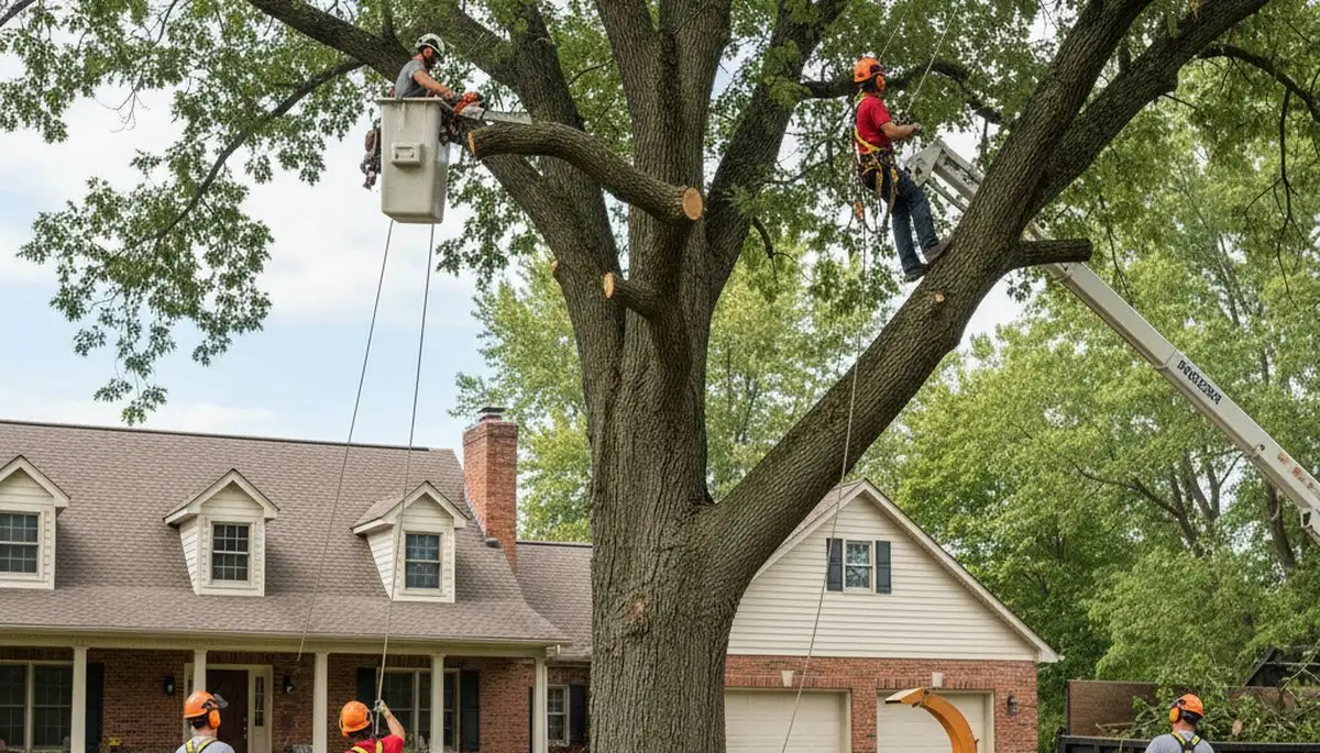 Louisville, KY tree service crew providing professional tree removal and trimming services
