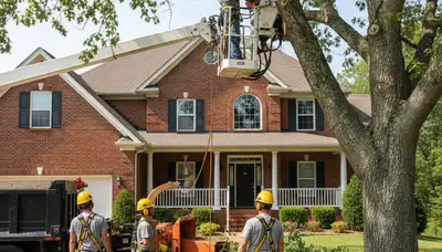 Louisville, KY tree service crew providing professional tree removal and trimming for local properties