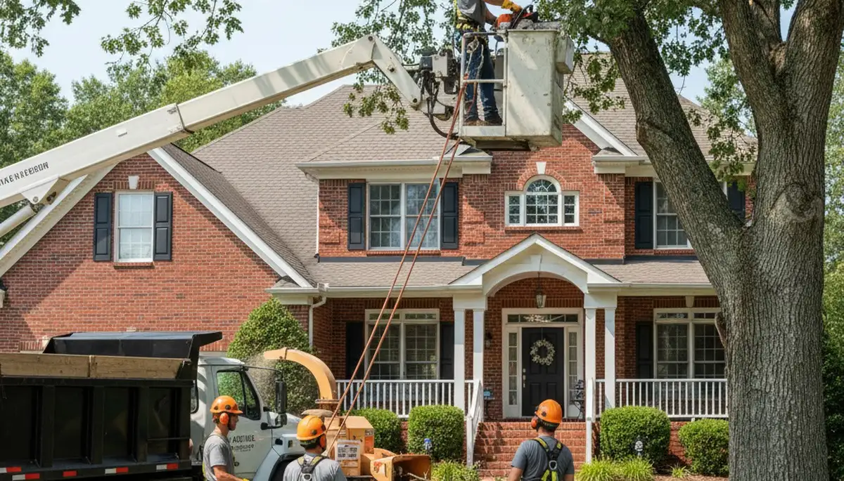 Louisville, KY tree service crew providing professional tree removal and trimming for local properties