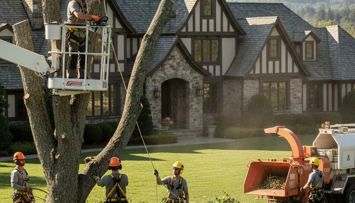 Louisville, KY tree service crew providing professional tree removal and trimming for homeowners