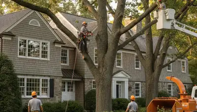 Louisville, KY tree service crew providing professional tree care and removal for local properties