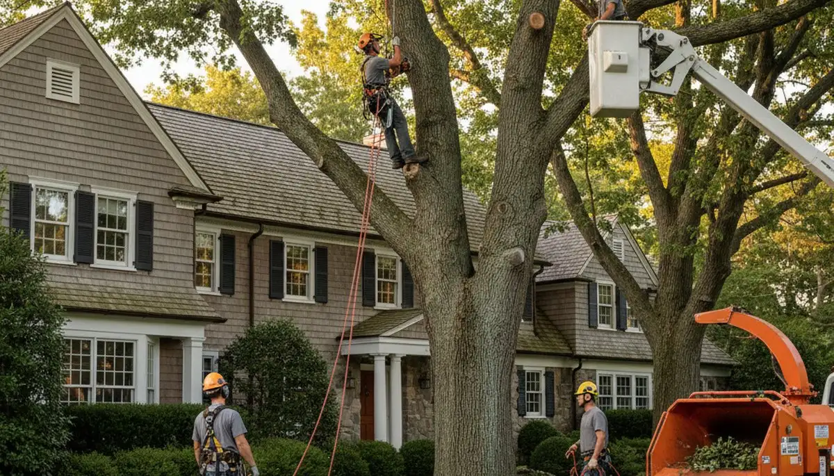 Louisville, KY tree service crew providing professional tree trimming and removal for local properties